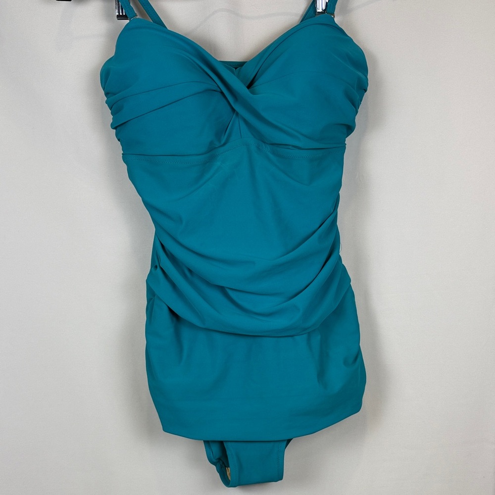 🩱Shore Shapes Teal Onepiece Swimsuit/ Size 12 / EUC